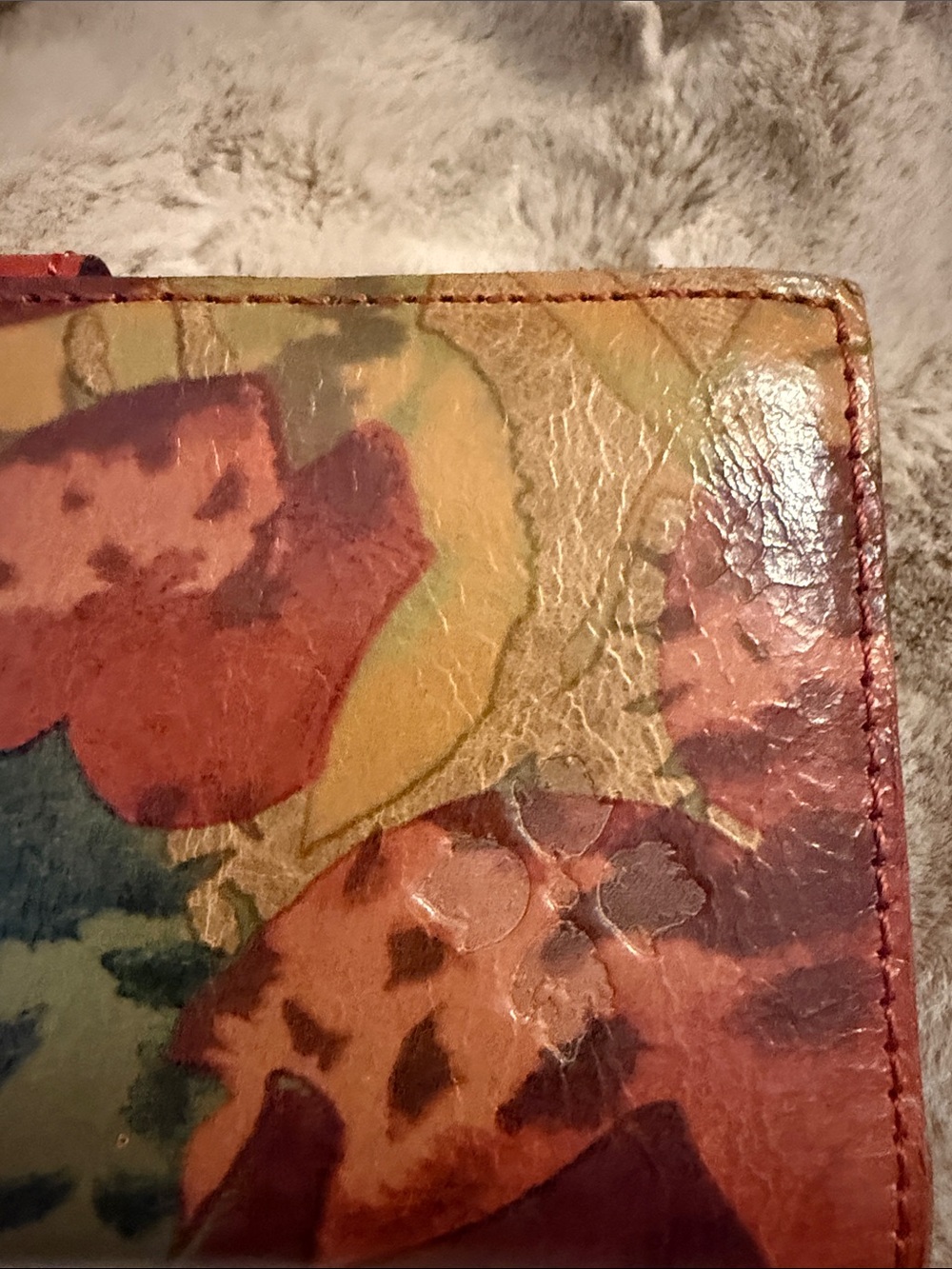 Patricia Nash Multicolor Floral Leather Snap Wallet in Red Accent - Picture 6 of 9